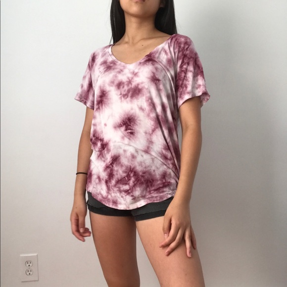 american eagle soft & sexy purple tie-dye tee - Picture 3 of 4